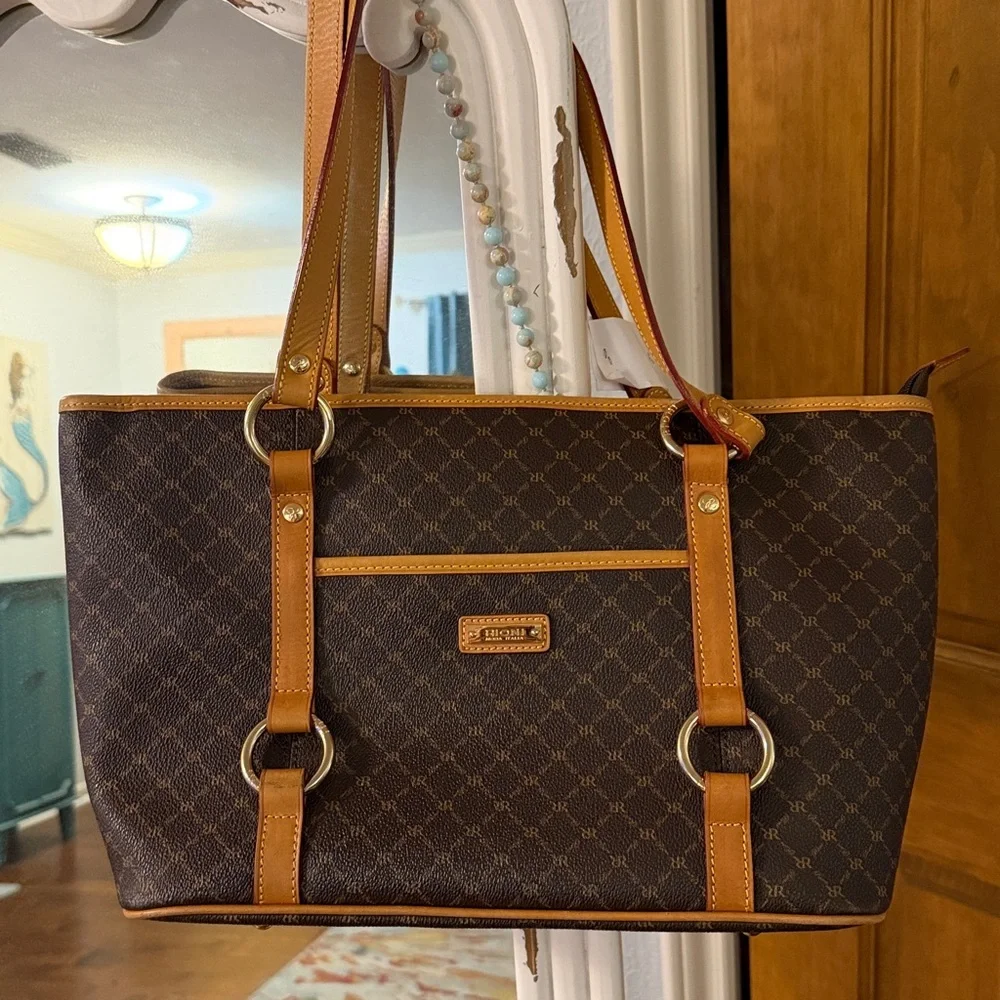 💼💼💼BOGOHO 💼💼💼RIONI Elegant Brown Tote Bag-NWOT - Picture 3 of 12